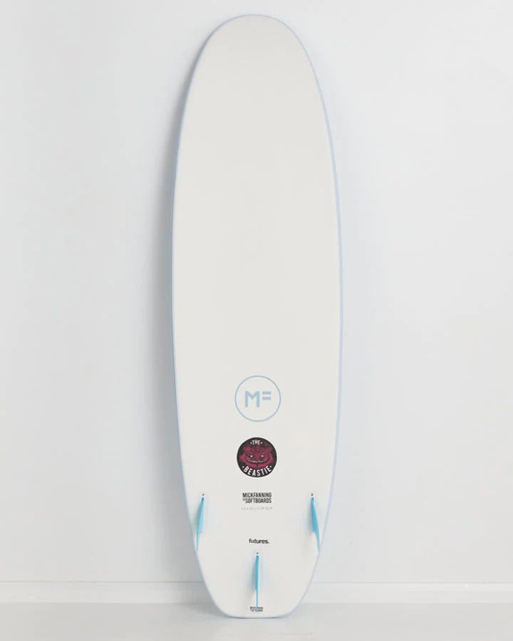 6’6 MF Beastie Funboard - Midlength Foam board - Sky Blue